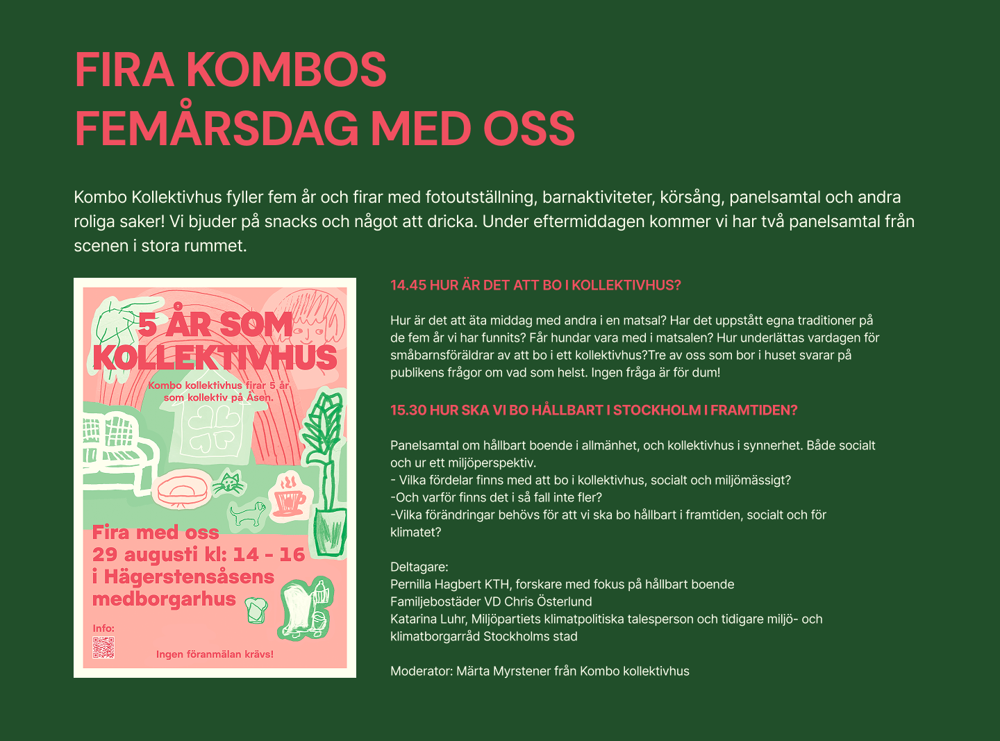 Inbjudan till Kombo Kollektivhus